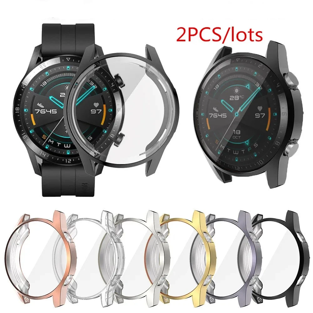 2PCS Soft Protect Cover for Huawei Watch GT2 46mm Case TPU Bumper for Watch GT 2 Pro Honor Magic 2 46mm Frame Accessorie