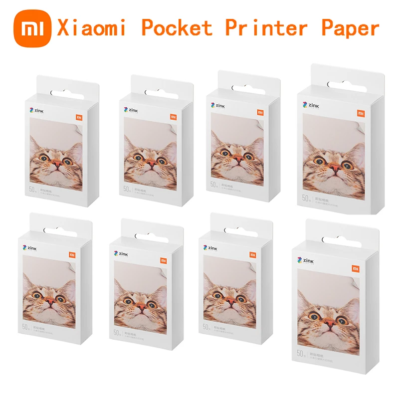 Original Xiaomi ZINK Pocket Printer Paper Self-adhesive Photo Print 10//50/100 Sheets Xiaomi 3-inch Mini Pocket Photo Printer