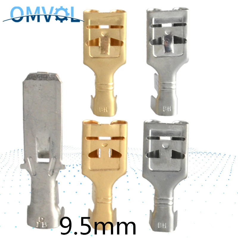 10pcs 9.5mm Crimp Terminal Male Female Spade Connector