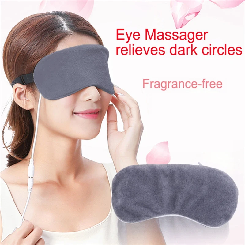 USB Heating Steam Eyeshade Sleeping Eye Mask Anti Dark Circle Eye Patch Eye Massager Fatigue Relief Sleep Travel Eye Shade Mask
