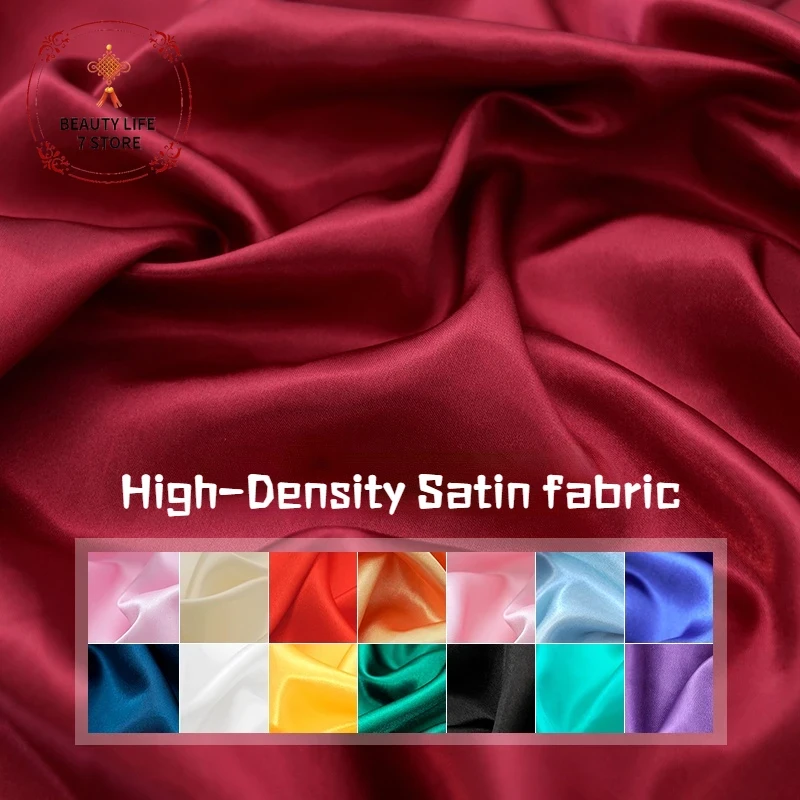 Satin fabric silk cloth 150*100cm Handmade DIY for box lining home dress curtain wedding party decoration sewing background