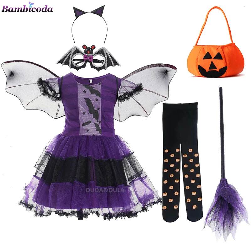 halloween costume for kids baby girls children vampire witch costume girl cosplay Carnival Party princess fancy dress up clothes