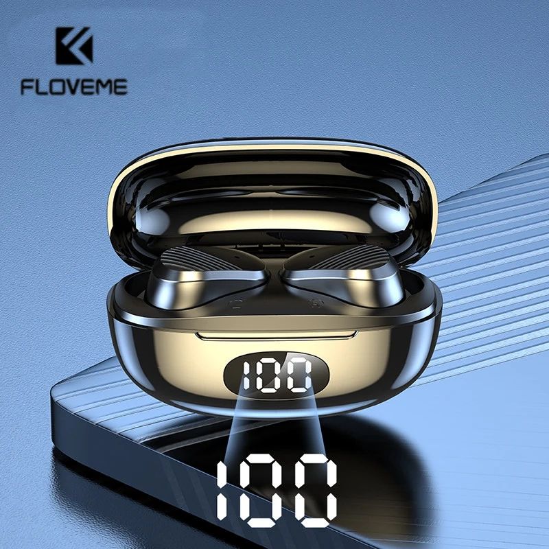 FLOVEME Mini TWS Wireless Headphones Bluetooth 5.0 Earphone Sport Earphones Headset 3D Stereo Sound Earbuds Micro Charging Box