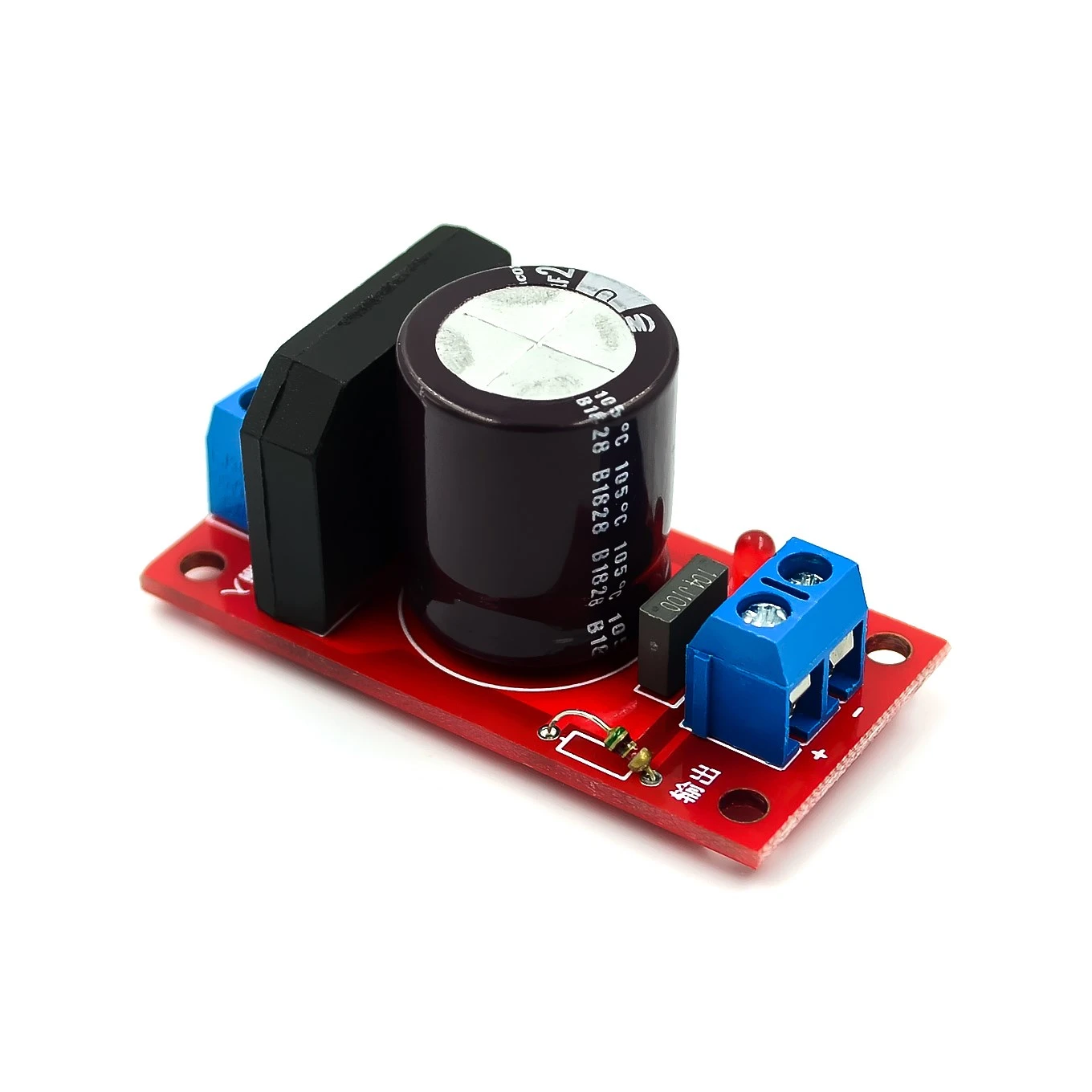 Rectifier filter power supply board / 8A rectifier power amplifier / 8A rectifier with red LED indicator / AC single power suppl