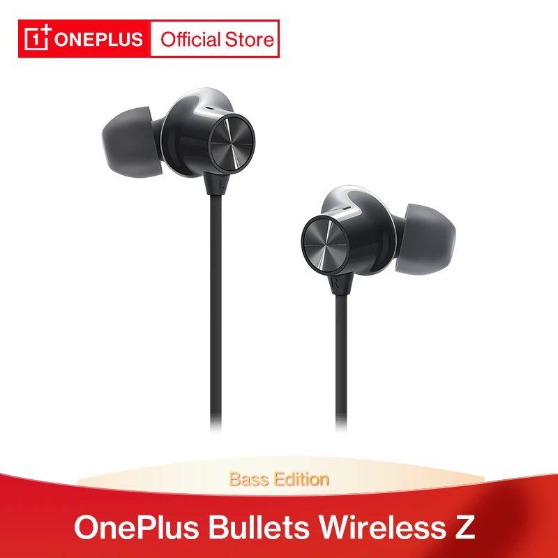 OnePlus Bullets Wireless Z Earphones Bass Edition Charge for 10 minutes Enjoy for 10 hours Bluetooth 5.0 IP55 Up to 20/17 hours
