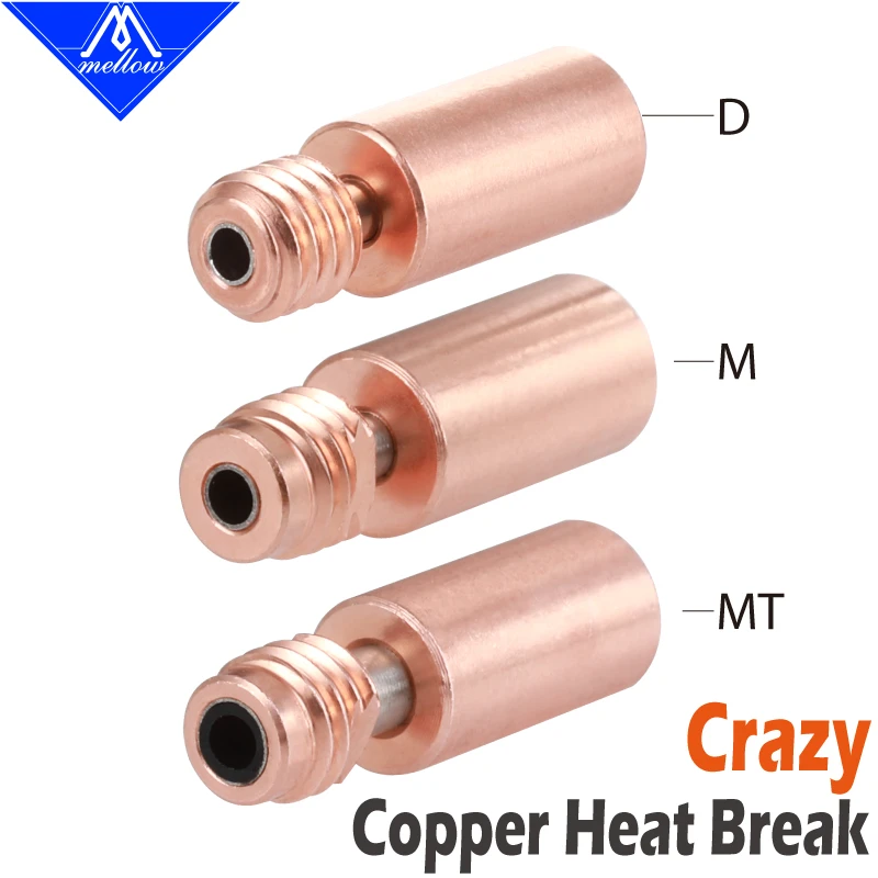 Mellow NF DCrazy/MCrazy/MTCrazy Heat Break Cyclops And Chimera Hotend 2 In 1 Out Nozzle Throat For 3D Printer Dual Extruder