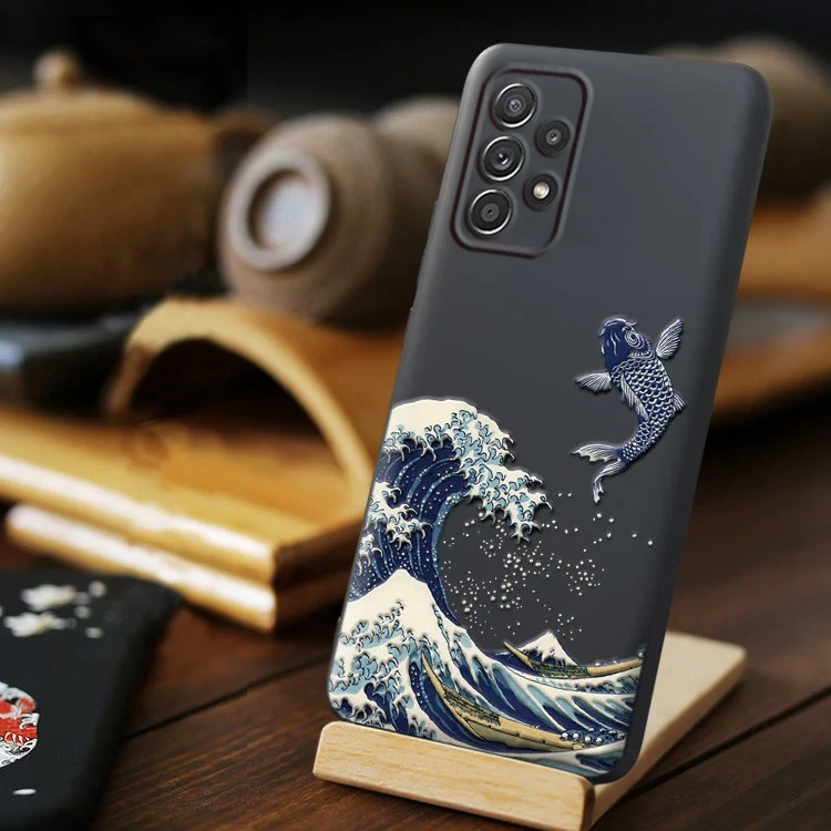 Cute Wave Phone Cases For Samsung Galaxy S8 S9 S20 FE S21 Ultra S10 Plus Lite S10E Case Coque For Funda Samsung S20FE Case Cover