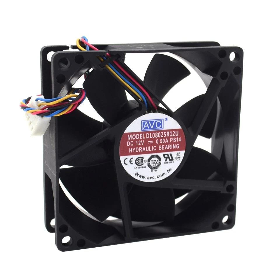 8025 8CM 80mm wind capacity 12V 0.5A DL08025R12U PWM intelligent cooling fan speed control 80*80*25mm