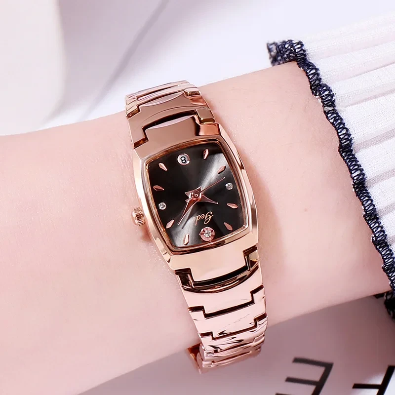 Unique Women Rose Gold Watch Small Classic Simple Minimalism Casual Lady Watch Fashion Casual Dress Watch for Female