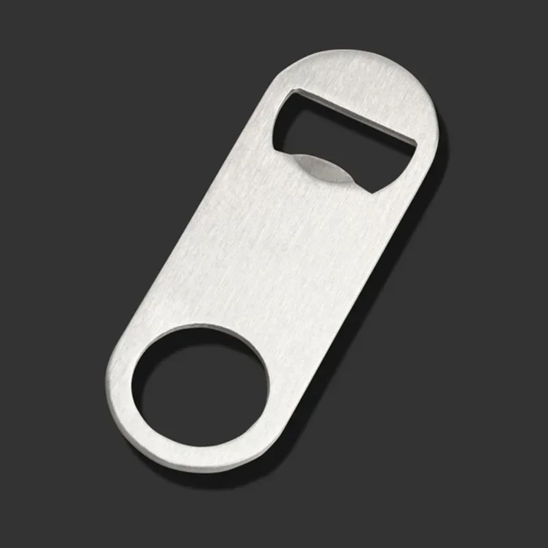 1pc Mini Durable Beer Bottle Opener Stainless Steel Flat Speed Bottle Cap Opener Remover Bar Blade Kitchen Tool