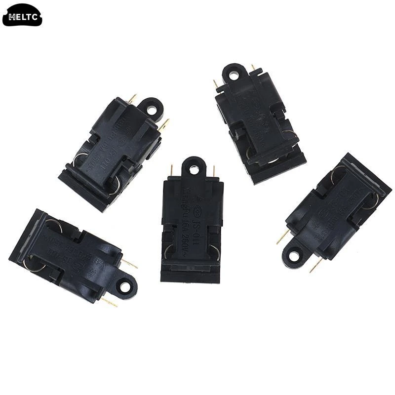5pcs 16A Boiler Thermostat Switch Electric Kettle Steam Pressure Jump Switch Black Color
