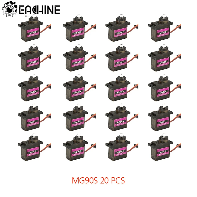 4/5/10/20PCS MG90S Metal Gear RC Micro Servo 13.4g Motor For ZOHD Volantex Airplane For RC Helicopter Car Boat Model Toy Control