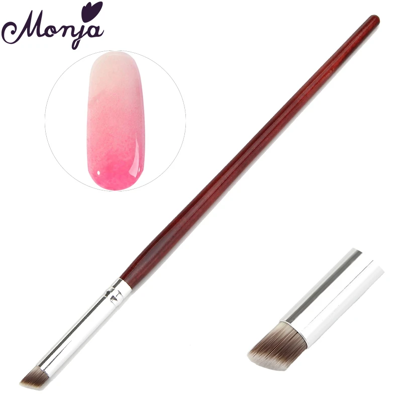 Monja Golden Metal Nail Art Acrylic UV GEL Extension Builder Painting Pen Flower Pattern DIY Drawing Brush Manicure Tools