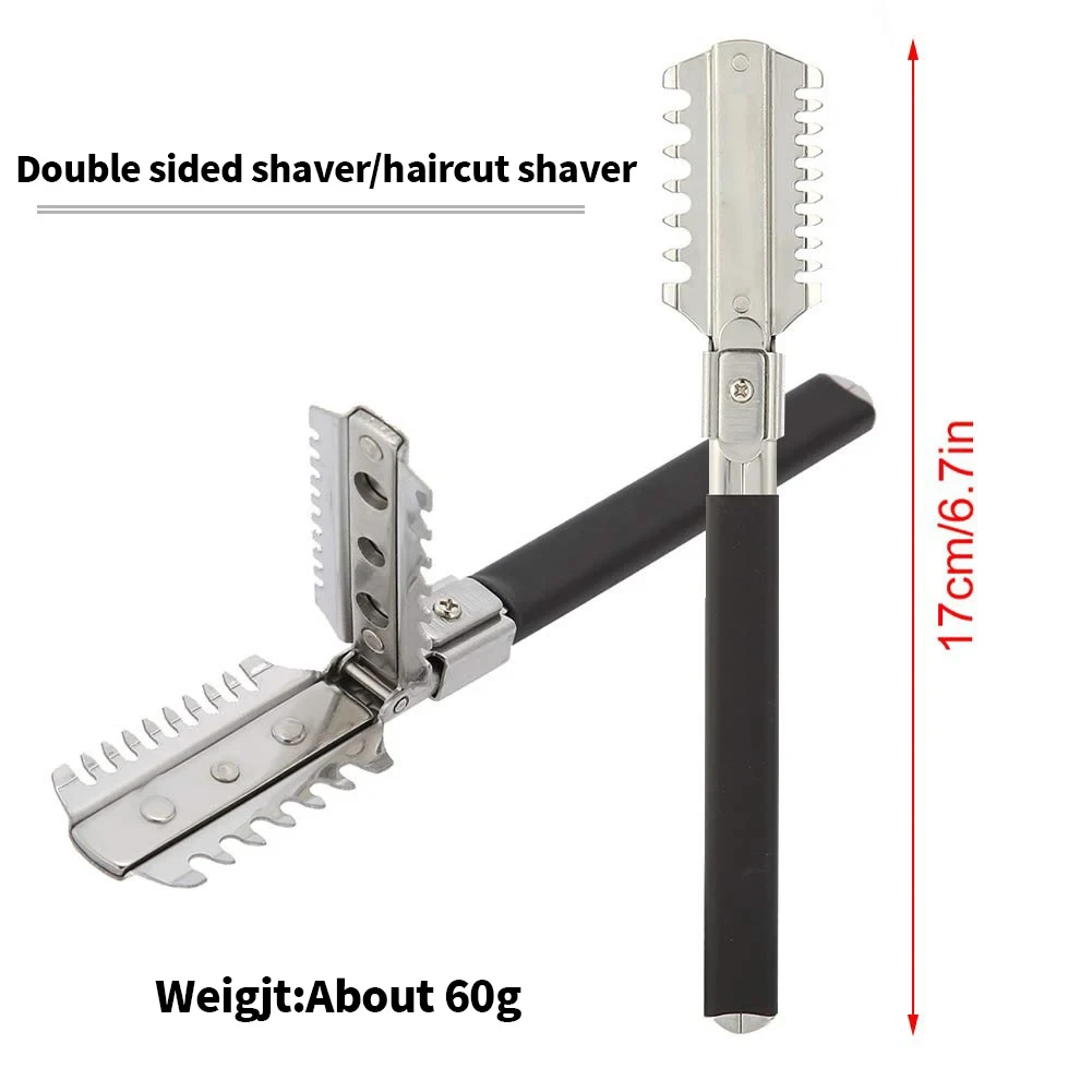 Stainless Steel Edge Shaving Razor Rubber Handle Removable Professional Barber Cutting Hair Straight Razors T-090 Shaving Knife