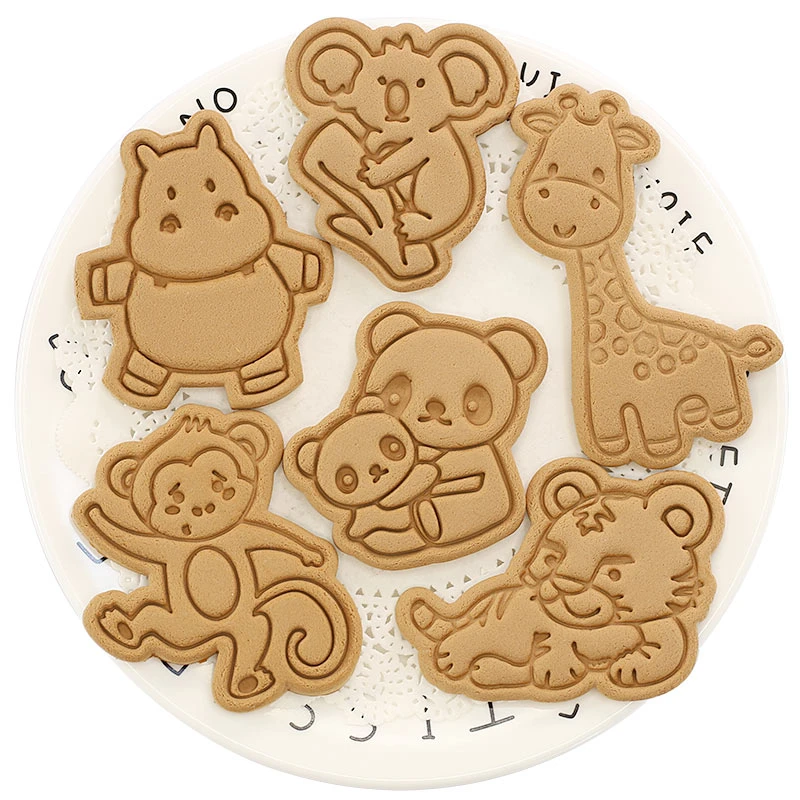 New 4pcs Cake Tools Animal Cookie Cutter Set Christmas Cutters Biscuit Stamp Fondant Mould Baking Sugarcraft Mold