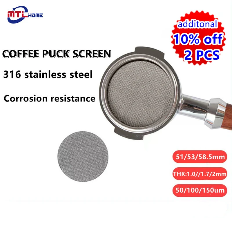51/53.5/58.5mm Contact Shower Screen Puck Screen Filter Mesh For  Expresso Portafilter Coffee Machine Universally Used