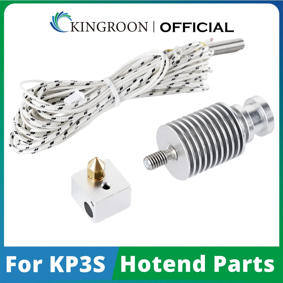 KINGROON KP3S E3D V5 V6 Heat Sink Heated Block Direct Bowden For KP3S Titan Extruder Hotend 3D Printer Part For 1.75mm Filament