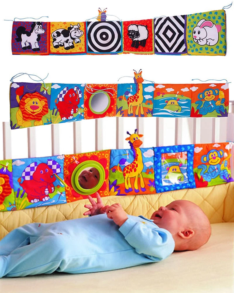 Around Multi-touch Educational Toys Infant Double Colorful Newborn Bed Bumper Crib Toys Early Learning Baby Toys 0 12 Months