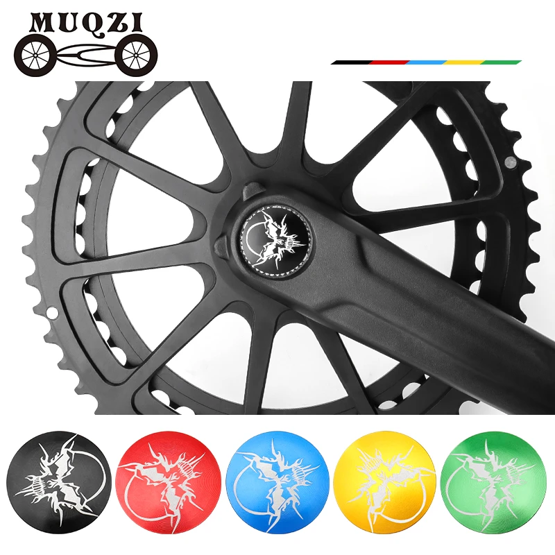 MUQZI Bicycle Teeth Plate Crank Cover Road Mountain Bike MTB Foldable Bicycle  One Hollow Disc Cover Alloy Waterproof Dust-Proof