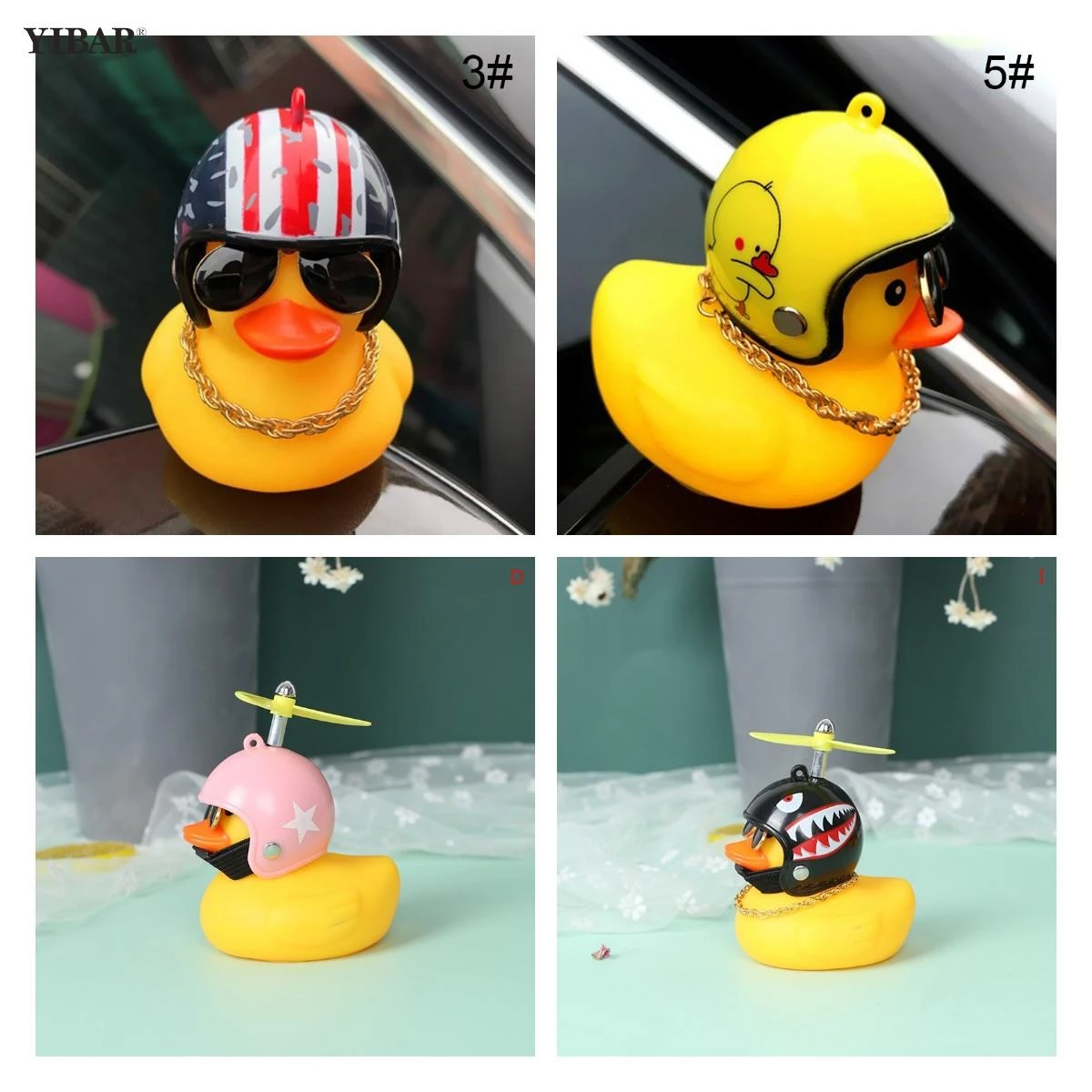 Multi Type Car Goods Gift Wind-breaking Wave-breaking Duck For Car Ornaments Auto Interior Decoration With Lamp/Without Lamp