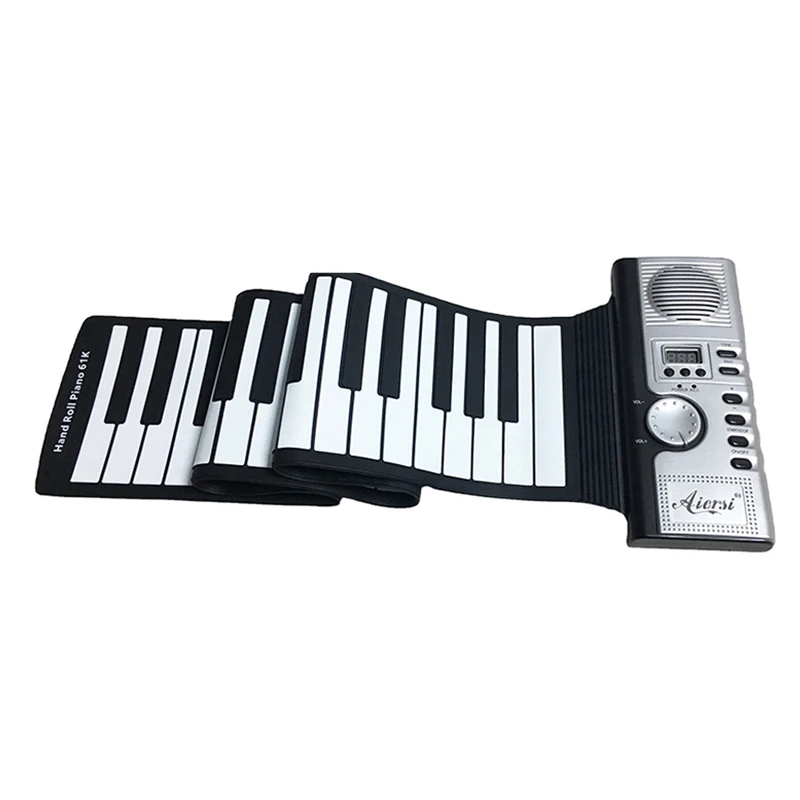 Aiersi 49 61 88 Keys Roll Up MIDI Flexible Electronic Piano Silicone Portable Foldable Soft Finger Keyboard Musical Instruments