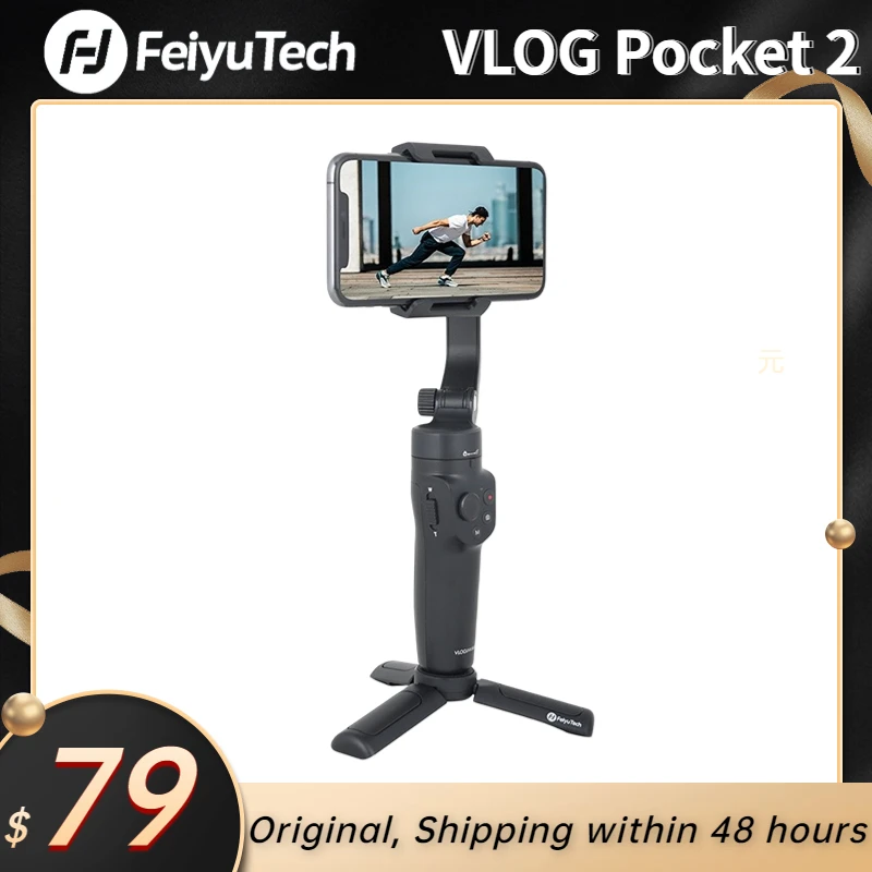 FeiyuTech Global Vlog Pocket 2 Phone 3-Axis Gimbal Handheld Stabilizer Smartphone for iPhone 13 12 XS Samsung Huawei Xiaomi