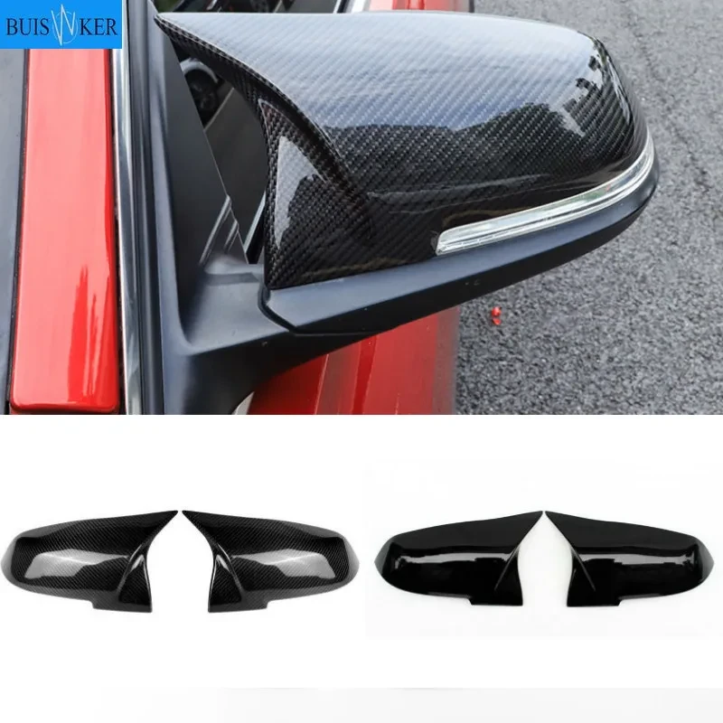 For BMW 1 2 3 4 X Series Rear View Side Mirror Cover F20 F21 F22 F23 F30 F32 F36 X1 E84 F87 M2 Carbon fiber pattern Accessories