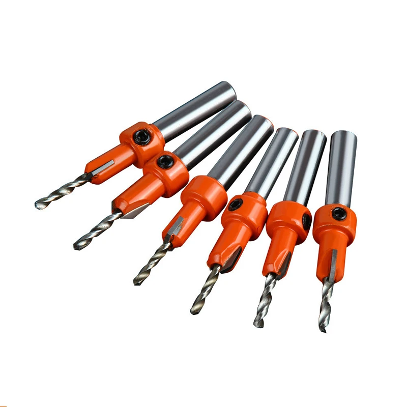 Realmote HSS Timber Woodworking Ti Countersink Drill Bit Set Screw Cutter For Metal Wood Alloy Counterbore Drilling Tool