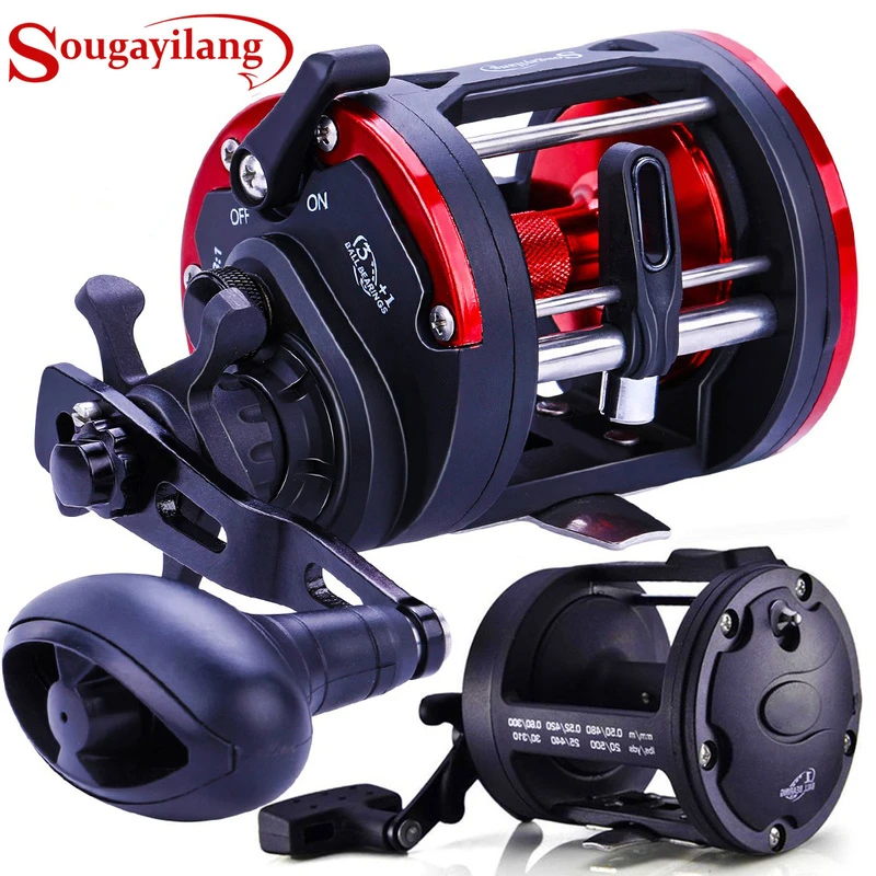 Sougayilang Trolling Fishing Reels 3.8:1Gear Ratio Spinning Fishing Reel for Saltwater Freshwater Sea Boating Fishing Reel