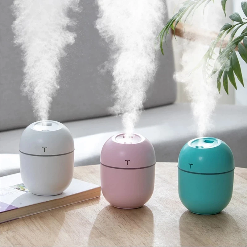 2021 Ultrasonic Mini Air Humidifier 220ML Aroma Essential Oil Diffuser for Home Car USB Fogger Mist Maker with LED Night Lamp