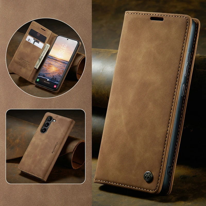 leather Flip Case For Samsung Galaxy S21 + S20 FE S9 Plus Ultra A51 A71 A81 A91 A21S A31 A41 A42 A20 A30 Note 20 10 Wallet Cover