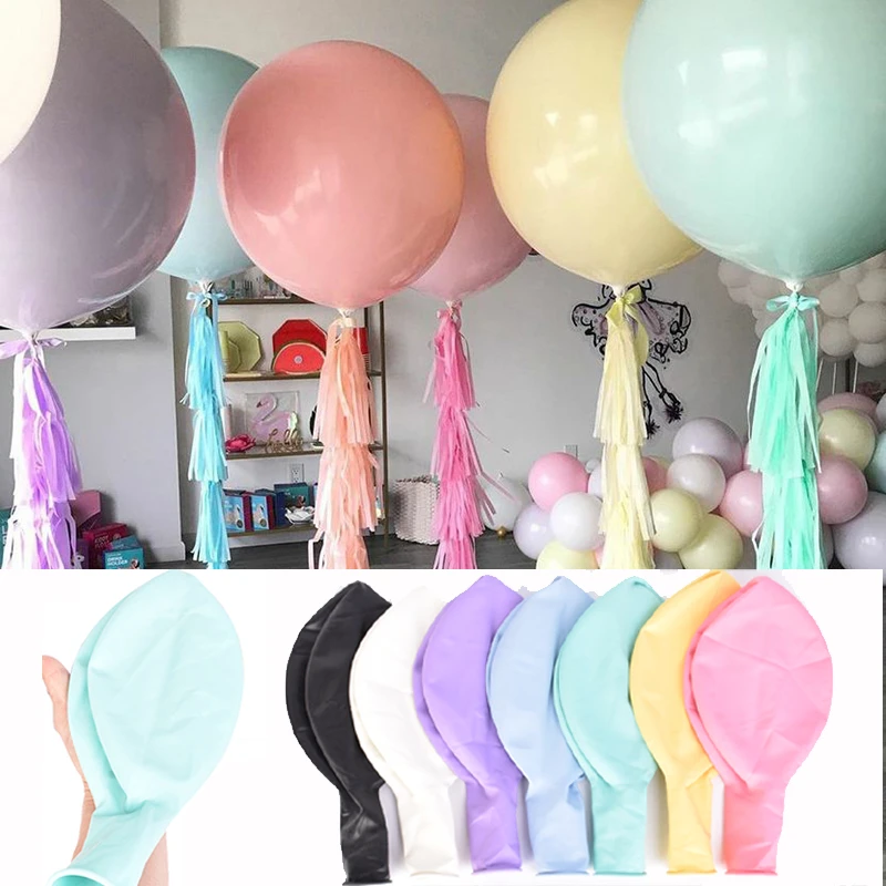 5/18/36 inch 90cm Jumbo Candy Macaron Pastel Balloons Big Giant Wedding Decor Birthday Globos Arch Air Inflatable Baloon