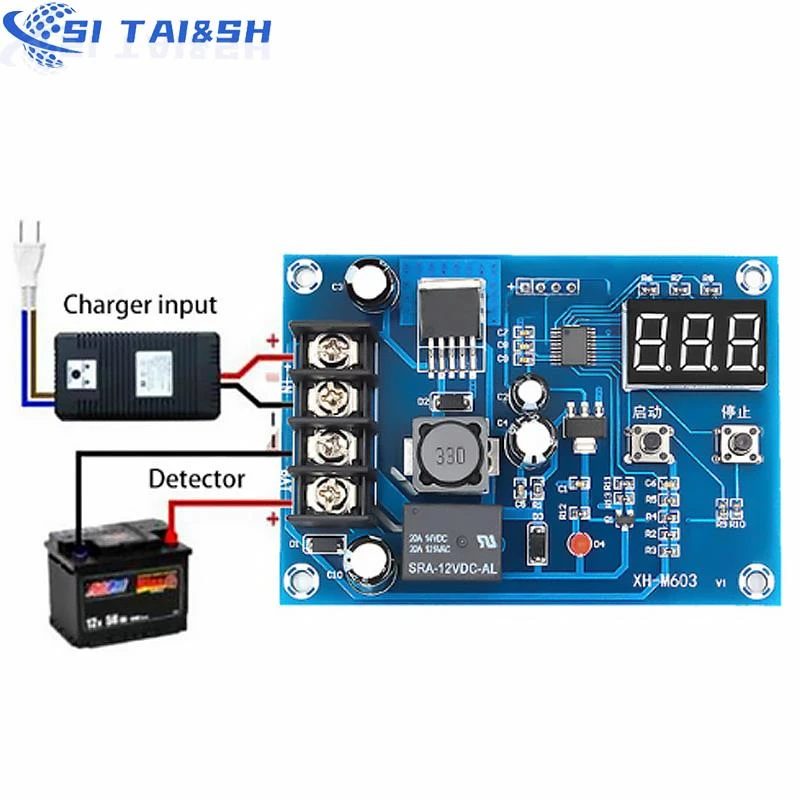 XH-M603 Charging Control Module 12-24V Storage Lithium Battery Charger Control Switch Protection Board With LED Display NEW