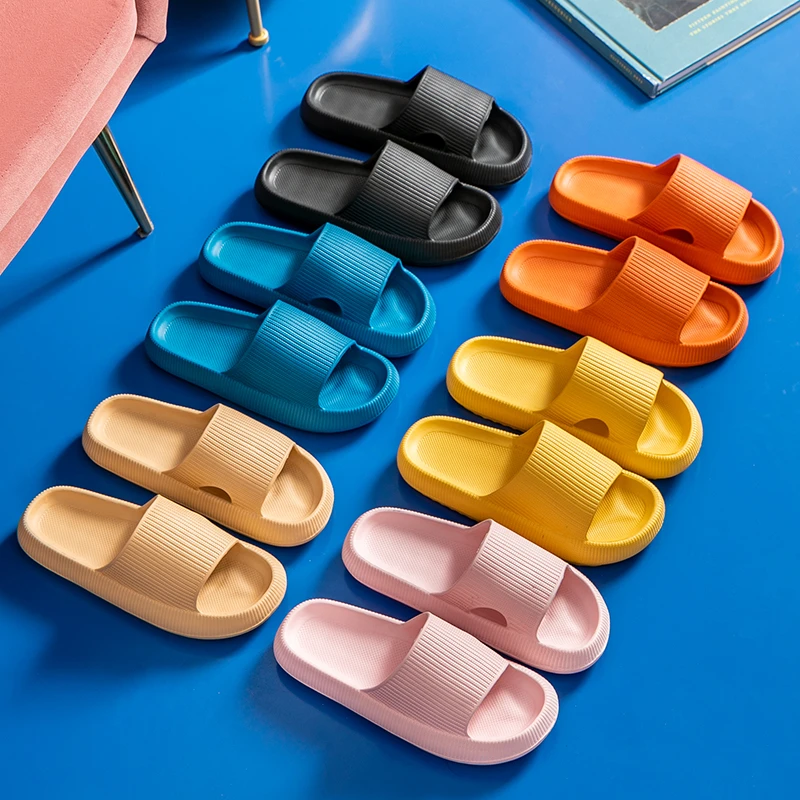 9colors EVA slippers Soft Sole Beach Slide Fashion Thicker Platform Man Women Slipper Indoor Bathroom Anti-Slip home slippers