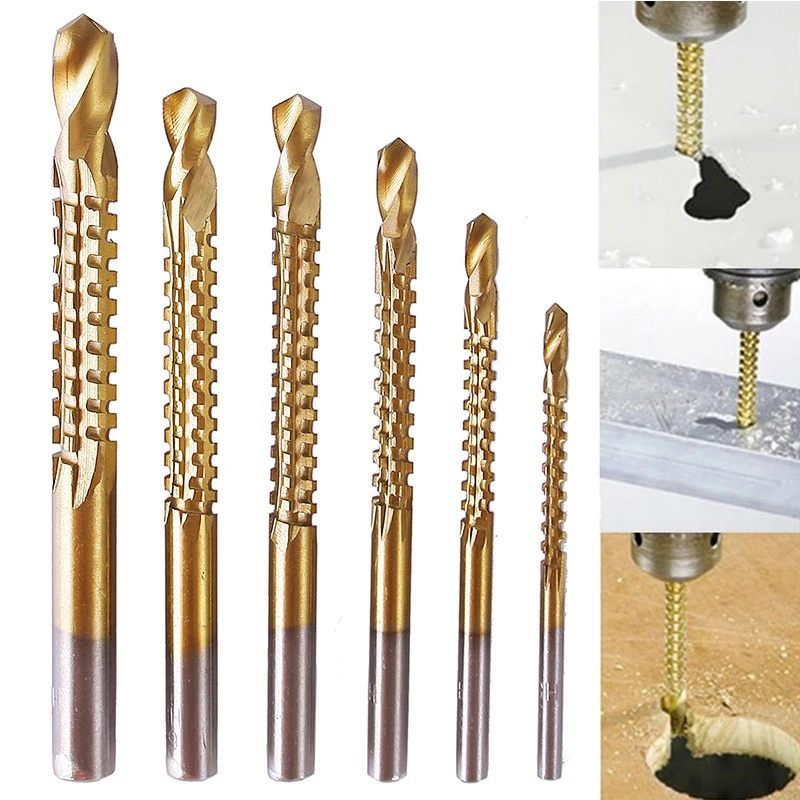 1pcs Cobalt Drill Bit Set Spiral Screw Metric Composite Tap Drill Bit Tap Twist Drill Bit Set Multi-function Metal Woodworking