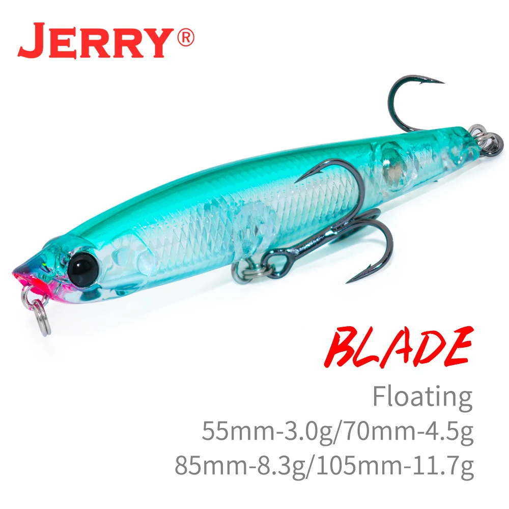 Jerry Blade Ultralight Topwater Pencil Fishing Lures Surface Floating Stickbait Ocean Beach Hard Bait UV Color Artificial Bait