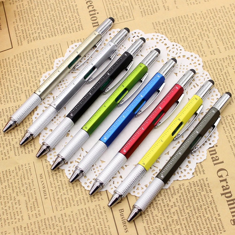 1PCS 7 Color Novel Multifunctional Screwdriver Ballpoint Pen Touch Screen Metal Gift Tool School Office Supplie Stationery Pen