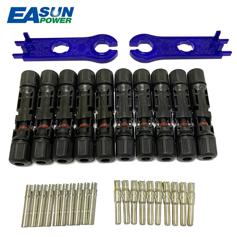 EASUN POWER 10Pairs X Connector Male Female Solar Connector Solar Panel Branch Series Connect For Solar Power System