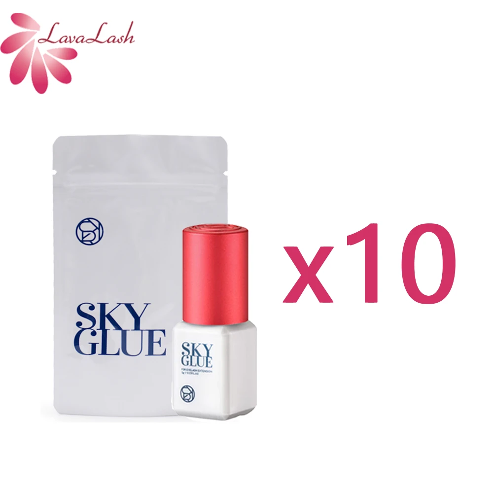 10 bottles/lot Original Korea Eyelash Extensions Sky glue with Red Cap 1-2 seconds dry time 6-7 weeks fastest and strongest glue