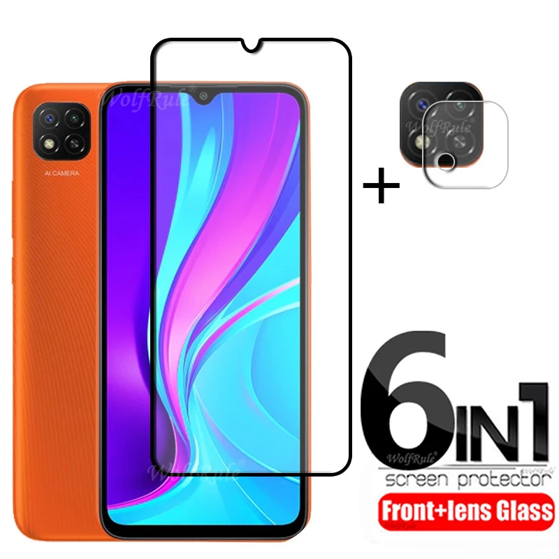 4-in-1 For Xiaomi Redmi 9C Glass For Redmi 9C Tempered Glass HD Protective Glass Screen Protector For Redmi 9 9A 9C Lens Glass