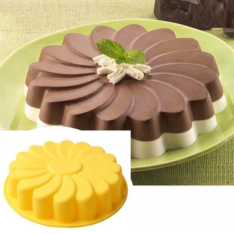 DIY 3D Fondant Silicone Cake Molds Sunflower Baking Dish Bakeware Cookie Mould Pastry Cake Decorating Tool Kitchen Accessories