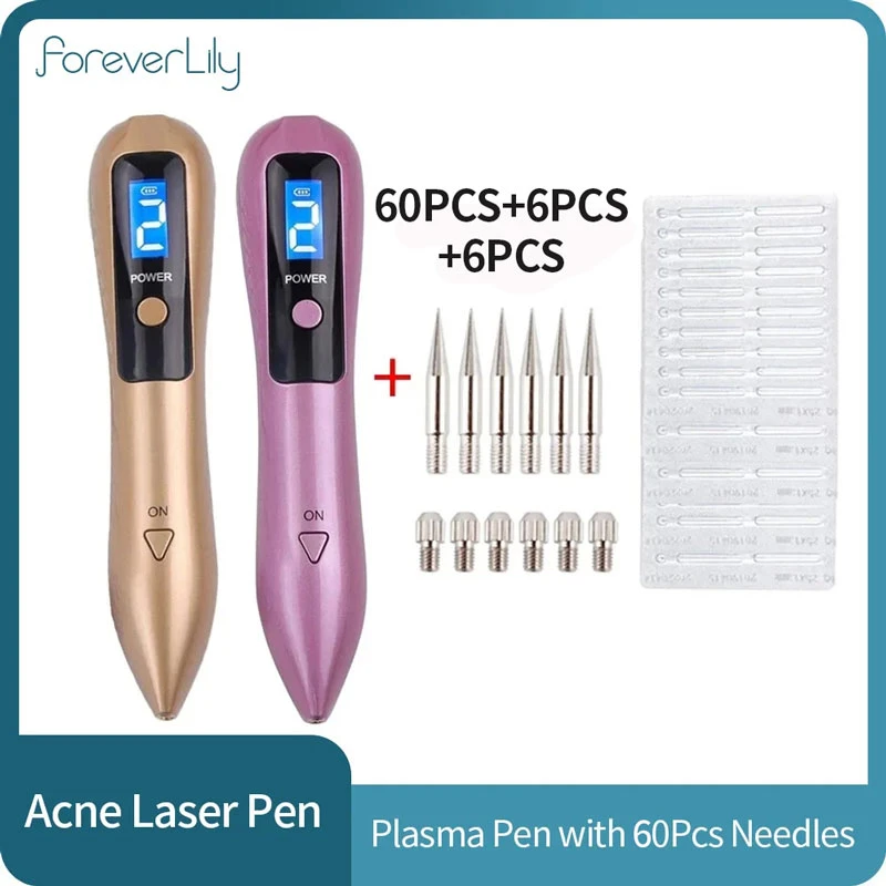 50PCS Plasma Pen Needles with LCD Plasma Pen For Laser Skin Dark Spot Remover Mole Tattoo Removal Skin Care Machine