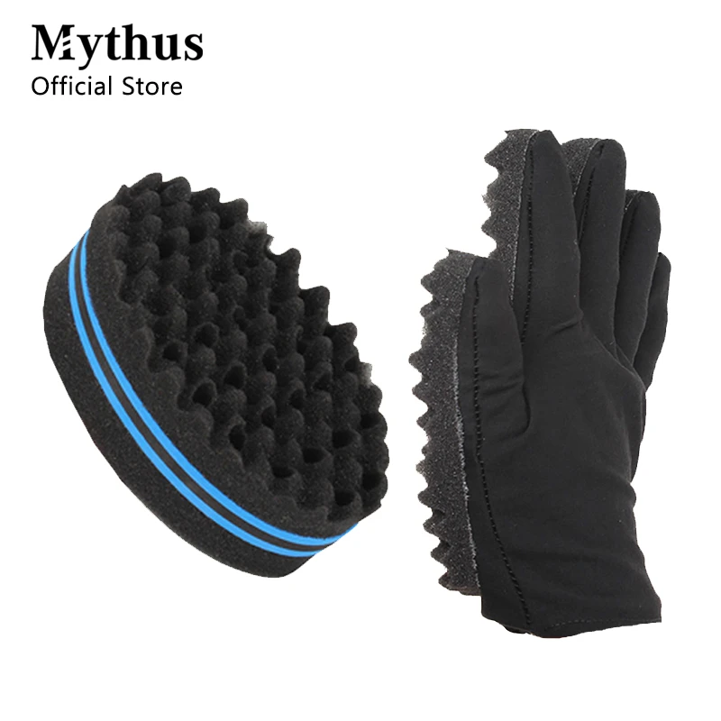 Barber Shop Men Hair Braider Twist Sponge Gloves African Hair Styling Fork Comb Hair Curls Foam For Salon