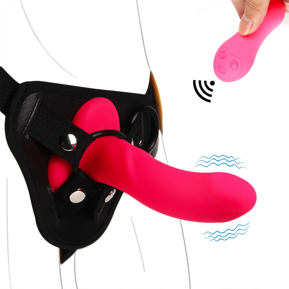 10 Speed Vibrating Strap On Harness Dildo Vibrator Panties for Woman Lesbian Sex Bondage Dildo Penis Sex Belt Adult Sex Vibrator