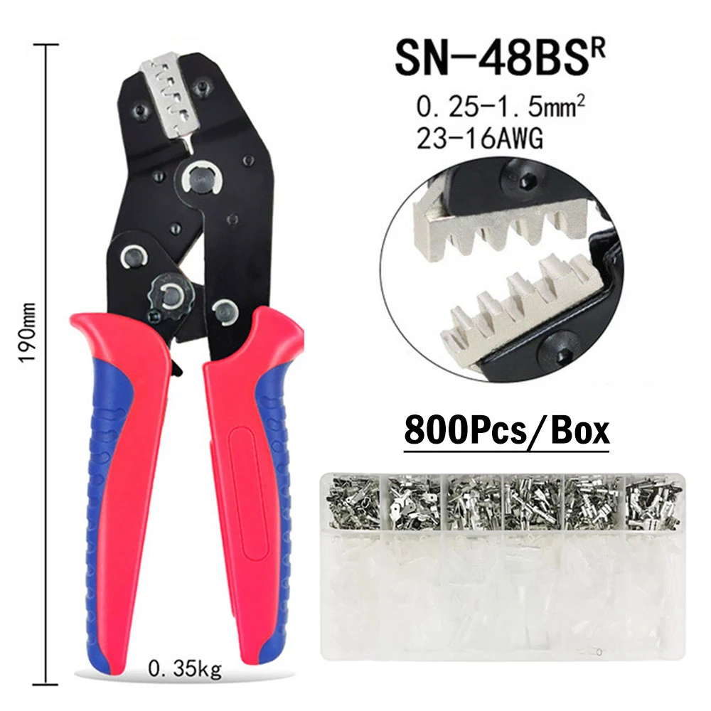 DuPont Terminals Crimp Pliers Crimping Tools SN-48B Kit for 2.8 4.8 6.3 VH3.96 Wire Crimper Crimping Tools Ratcheting