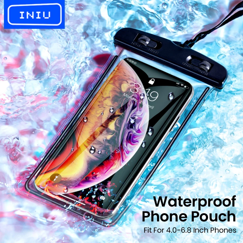 INIU IP68 Universal Waterproof Phone Case Water Proof Bag Mobile Cover For iPhone 13 12 11 Pro Max X Xs 8 Xiaomi Huawei Samsung