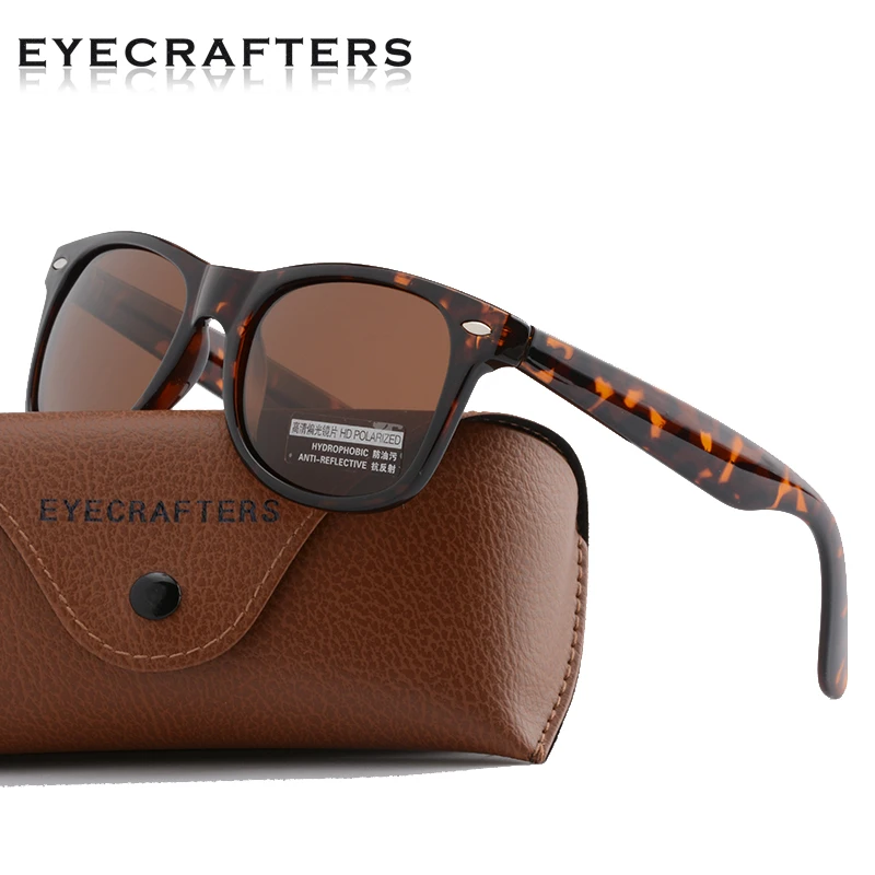 Tortoise Retro Sunglasses Eyewear Fashion Eyecrafters Vintage Mens Womens Polarized Sunglasses Driving Mirrored UV400 2140 Brown
