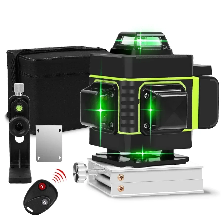 Laser Level 12/16 lines green line 4D Self-Leveling 360 Horizontal And Vertical Super Powerful Laser level green Beam laser