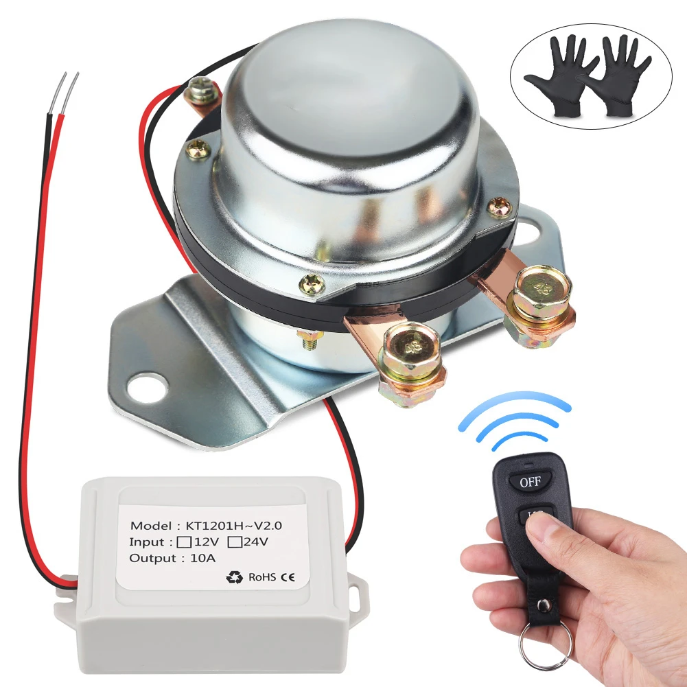 Vehicle Wireless Remote Control Car Battery Master Switches 12v 24v Cut Off Switch Power Electromagnetic Disconnect