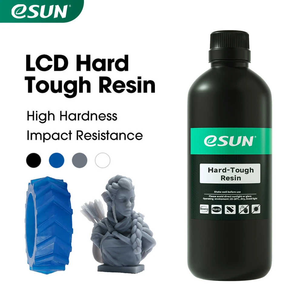 eSUN LCD UV 405nm ABS-Like 3D Printer Resin Hard Tough Resin for Photon UV Curing LCD 3D Printer Photopolymer Liquid Resin 500g